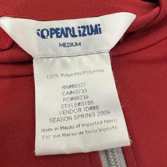 Pearl Izumi Jersey Top Womens Medium Short Sleeve Full Zip Red Cycling - Picture 8 of 9